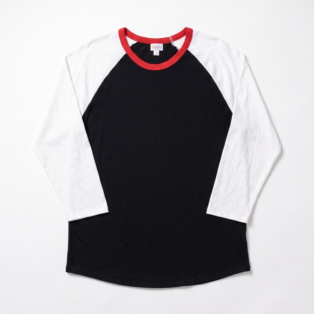 LuLaRoe 3XL Womens Black White Red Randy Baseball Tee Casual Athleisure Shirt